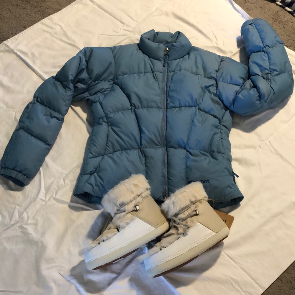 MARMOT Down Puffer Jacket, Medium